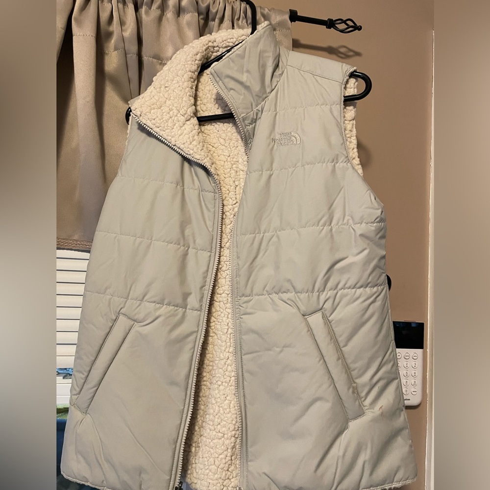 The North Face reversible Sherpa lined puffer vest